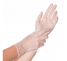 Перчатки виниловые прозрачные L (уп 100шт)