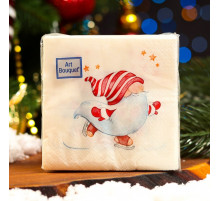 Салфетки бумажные 33*33 20листов 2-слойные Земляника Салфетки бумажные 33*33 20листов 2-слойные Земляника