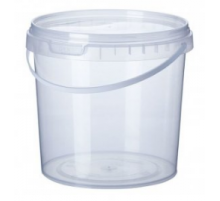 Ведро пищевое 1л с крышкой прозр (уп 120)