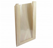 Пакет бумажный с окном 330*250 (120)+60 крафт