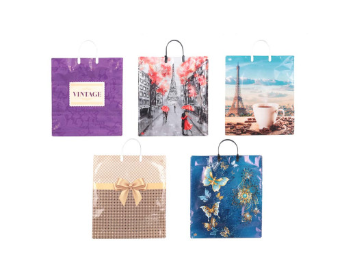 Пакет с пластик ручкой 36*34 90мкм в ассортименте купить в Перми в Упакофф