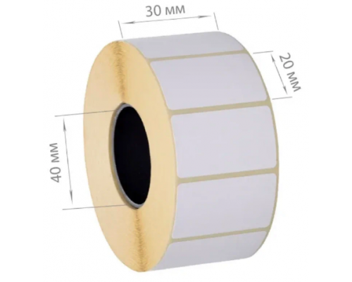 Термоэтикетка 30*20 1800 этикеток (кор72шт) купить в Перми в Упакофф