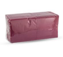 Салфетки бумажные 24*24см 400шт бордовые