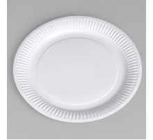 Тарелка картонная 230мм h16см белая (уп50/500)