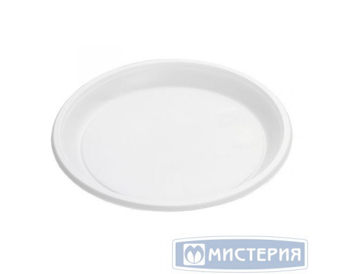 Тарелка пластиковая 205мм Мистерия белая 100шт (уп1200) купить в Перми в Упакофф