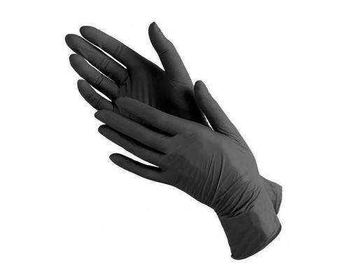 Перчатки нитриловые неопудренные черный XL (уп 100шт) купить в Перми в Упакофф