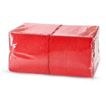 Салфетки бумажные 24*24см 400шт красные