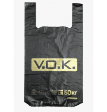 Майка ПНД 30+15*55 25мкм VOK черный уп 100шт (пак 1000) Союз-Пакет