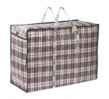 Сумка баул ПП 70*50*30 с молнией клетка Китай 105 литров