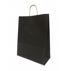 Пакет бумажный с круч. ручками 350*260*150 черный (кор200шт)