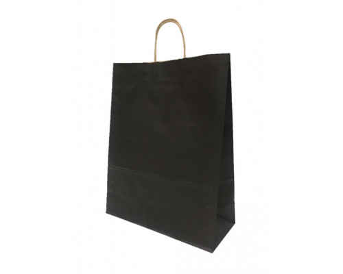 Пакет бумажный с круч. ручками 350*260*150 черный (кор200шт) купить в Перми в Упакофф