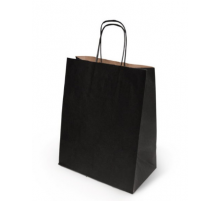 Пакет бумажный с круч. ручками 250*220*120 черный