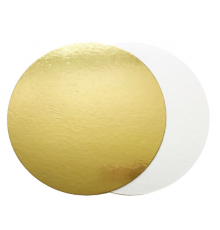 Подложка для торта 1,5 золото/бел d300мм