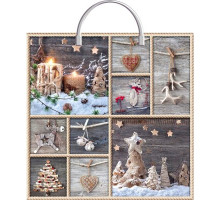 Пакет с пласт. ручкой 40*40*90мкм НОВЫЙ ГОД  (10/100) В АССОРТИМЕНТЕ