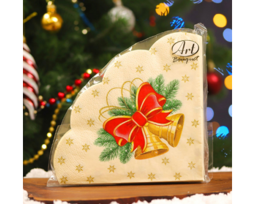 Салфетки бумажные Rondo НОВЫЙ ГОД 3слоя d32см 12шт рисунок в ассортименте купить в Перми в Упакофф