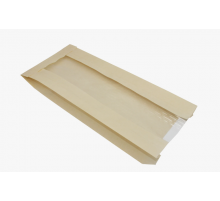 Пакет бумажный с окном 370*170*80 крафт окно 80мм