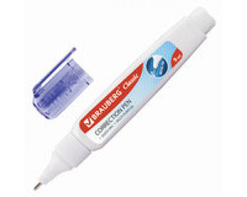 Ручка-корректор BRAUBERG, 9 мл, металлический наконечник