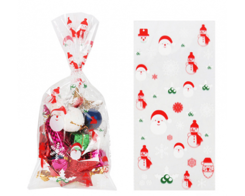 Пакет БОПП НГ 13*27см Новый год набор в упак 50шт рисунок в ассортименте Пакет БОПП НГ 13*27см Новый год набор в упак 50шт рисунок в ассортименте