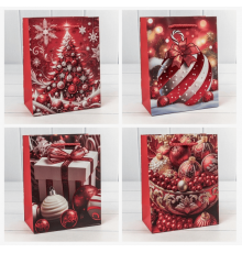 Пакет подарочный бумажный 41*30*10 НОВЫЙ ГОД НГ рисунок в ассортименте