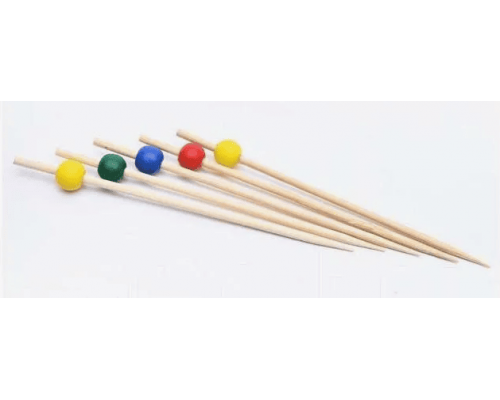 Пика для канапе 12см Жемчужина в ассортименте бамбук 100шт