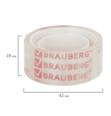 Скотч канцелярский 19х10м Brauberg (упак 12шт)