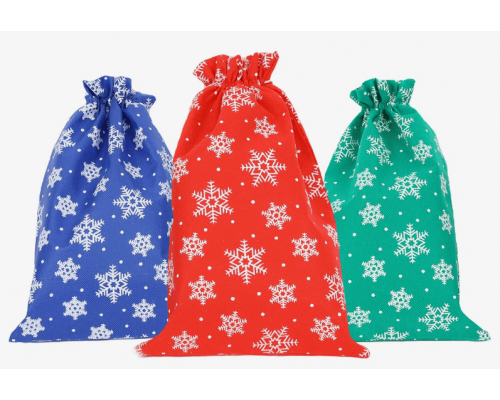 Текстильный подарочный мешочек 30*20 НОВЫЙ ГОД НГ в ассортименте