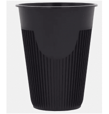 Стакан 350мл с полукруглой вырубкой d-90мм ВЗЛП черный (10/200)