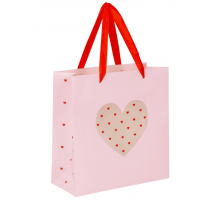 Пакет подарочный 20*20*8 With LOVE с прозрачным окном