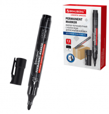 Маркер перманентный с колпачком для вскрытия коробок BRAUBERG LOGISTIC SPECIAL 1-3 мм