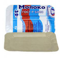 Тарелка картонная 130*200мм МОЛОКО (уп100шт)