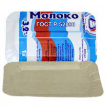 Тарелка картонная 130*200мм МОЛОКО (уп100шт)
