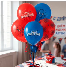 Шар латексный 12"/30см Паучок Пастель ассорти (уп 50шт)